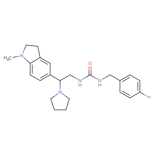 1-[(4-fluorophenyl)methyl]-3-[2-(1-methyl-2,3-dihydro-1H-indol-5-yl)-2-(pyrrolidin-1-yl)ethyl]urea
