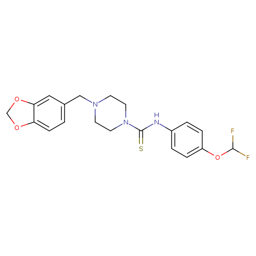 4-[(2H-1,3-benzodioxol-5-yl)methyl]-N-[4-(difluoromethoxy)phenyl]piperazine-1-carbothioamide