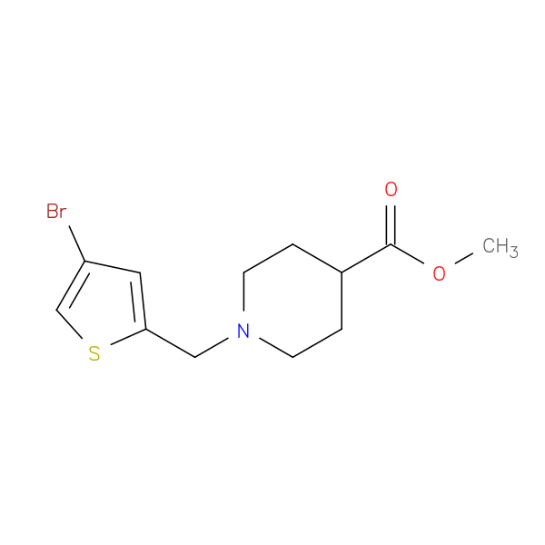 Methyl 1-[(4-bromothiophen-2-yl)methyl]piperidine-4-carboxylate