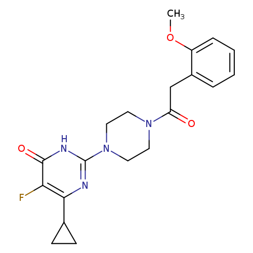6-cyclopropyl-5-fluoro-2-{4-[2-(2-methoxyphenyl)acetyl]piperazin-1-yl}-3,4-dihydropyrimidin-4-one