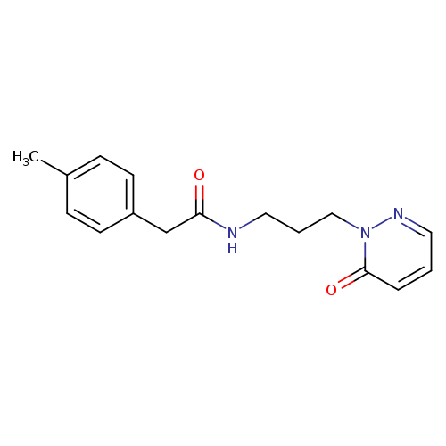 2-(4-methylphenyl)-N-[3-(6-oxo-1,6-dihydropyridazin-1-yl)propyl]acetamide