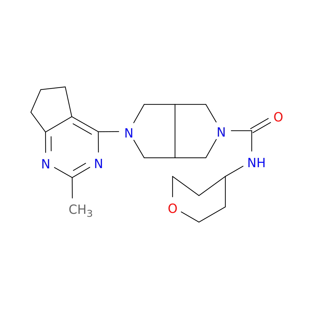 5-{2-methyl-5H,6H,7H-cyclopenta[d]pyrimidin-4-yl}-N-(oxan-4-yl)-octahydropyrrolo[3,4-c]pyrrole-2-carboxamide