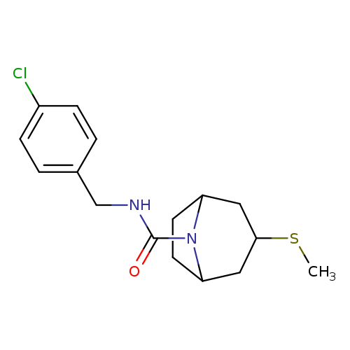 N-[(4-chlorophenyl)methyl]-3-(methylsulfanyl)-8-azabicyclo[3.2.1]octane-8-carboxamide