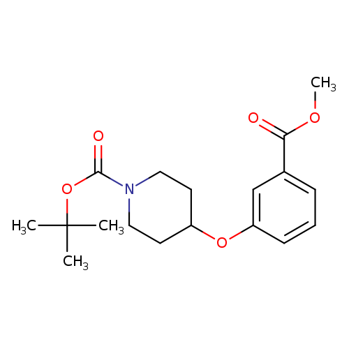 1-Piperidinecarboxylic acid, 4-[3-(methoxycarbonyl)phenoxy]-, 1,1-dimethylethyl ester