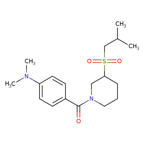 N,N-dimethyl-4-[3-(2-methylpropanesulfonyl)piperidine-1-carbonyl]aniline