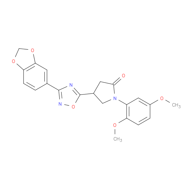 4-[3-(2H-1,3-benzodioxol-5-yl)-1,2,4-oxadiazol-5-yl]-1-(2,5-dimethoxyphenyl)pyrrolidin-2-one