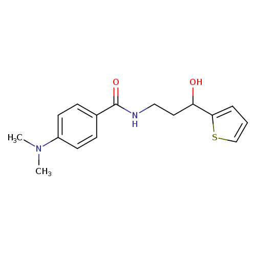 4-(dimethylamino)-N-[3-hydroxy-3-(thiophen-2-yl)propyl]benzamide