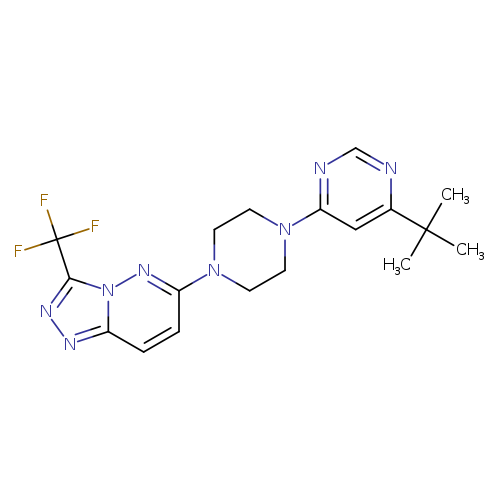 4-tert-butyl-6-{4-[3-(trifluoromethyl)-[1,2,4]triazolo[4,3-b]pyridazin-6-yl]piperazin-1-yl}pyrimidine