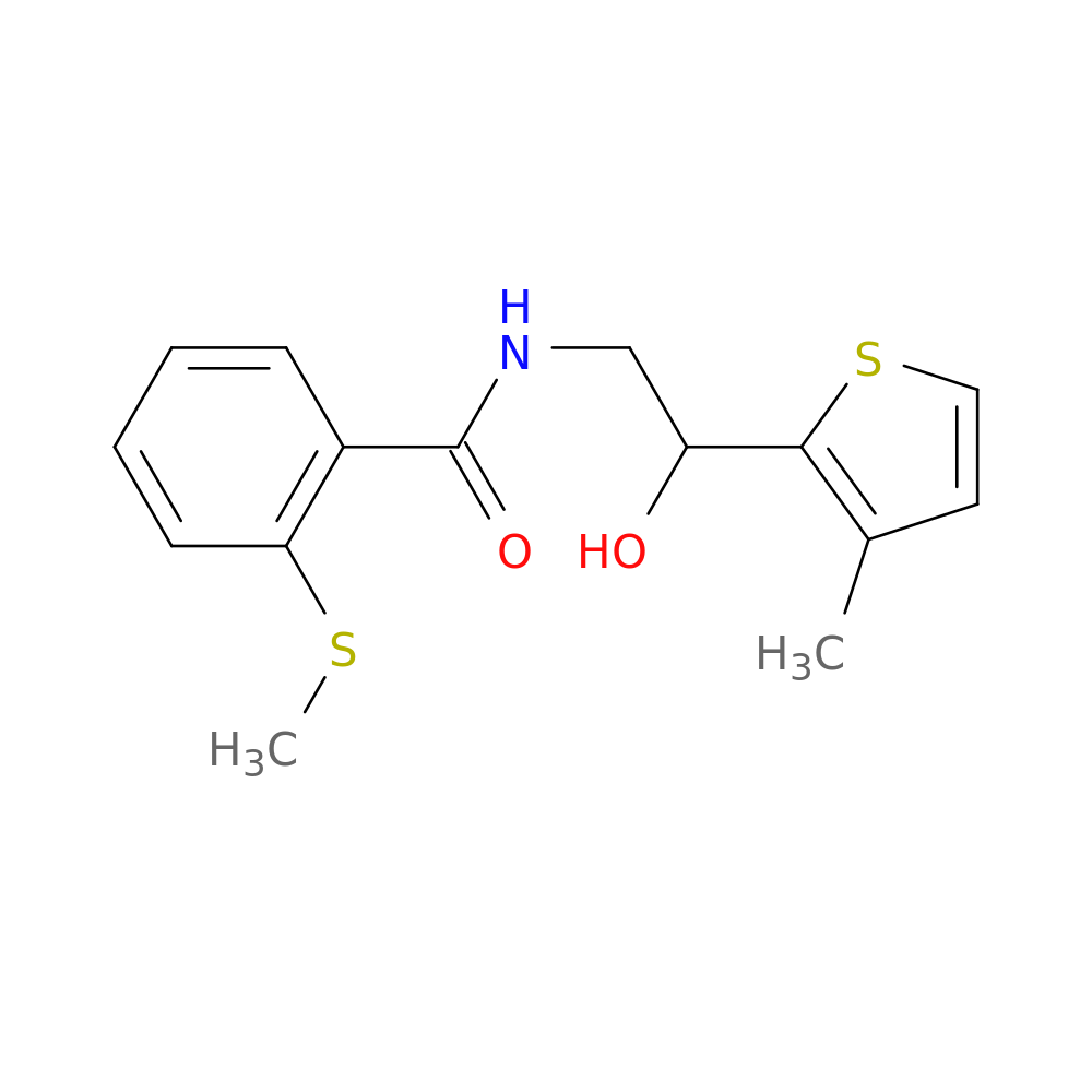 N-[2-hydroxy-2-(3-methylthiophen-2-yl)ethyl]-2-(methylsulfanyl)benzamide
