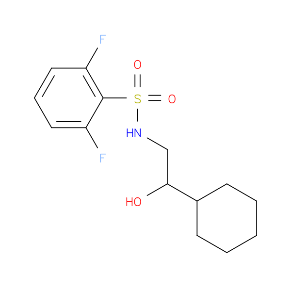 N-(2-cyclohexyl-2-hydroxyethyl)-2,6-difluorobenzene-1-sulfonamide