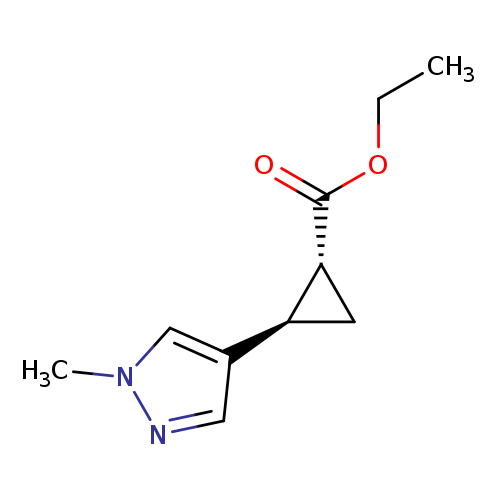 rac-ethyl (1R,2R)-2-(1-methyl-1H-pyrazol-4-yl)cyclopropane-1-carboxylate, trans