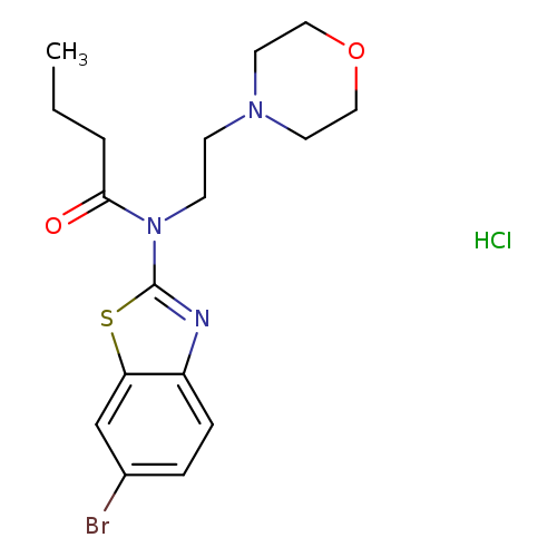 N-(6-bromo-1,3-benzothiazol-2-yl)-N-[2-(morpholin-4-yl)ethyl]butanamide hydrochloride
