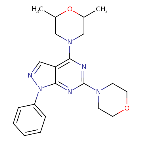 2,6-dimethyl-4-[6-(morpholin-4-yl)-1-phenyl-1H-pyrazolo[3,4-d]pyrimidin-4-yl]morpholine