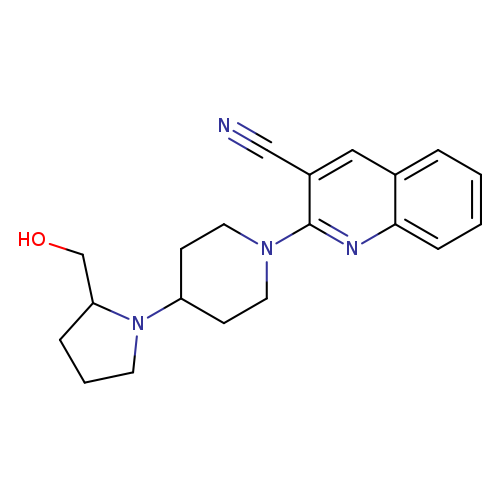 2-{4-[2-(hydroxymethyl)pyrrolidin-1-yl]piperidin-1-yl}quinoline-3-carbonitrile