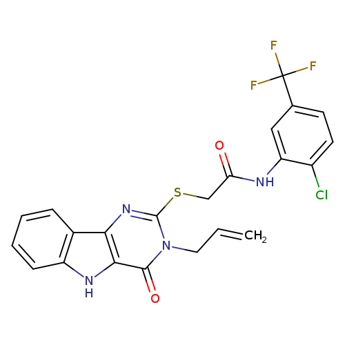 N-[2-chloro-5-(trifluoromethyl)phenyl]-2-{[4-oxo-3-(prop-2-en-1-yl)-3H,4H,5H-pyrimido[5,4-b]indol-2-yl]sulfanyl}acetamide