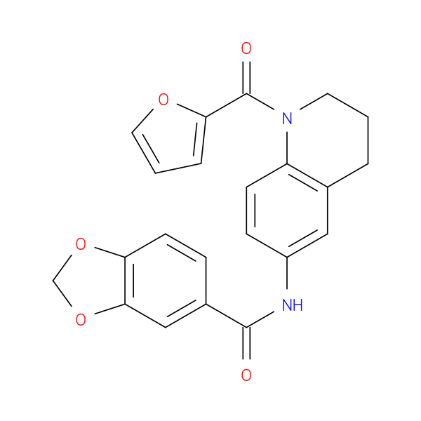 N-[1-(furan-2-carbonyl)-1,2,3,4-tetrahydroquinolin-6-yl]-2H-1,3-benzodioxole-5-carboxamide