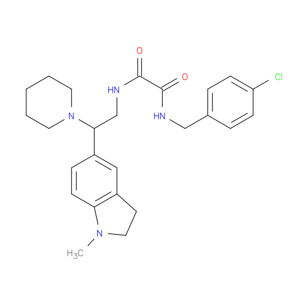 N'-[(4-chlorophenyl)methyl]-N-[2-(1-methyl-2,3-dihydro-1H-indol-5-yl)-2-(piperidin-1-yl)ethyl]ethanediamide