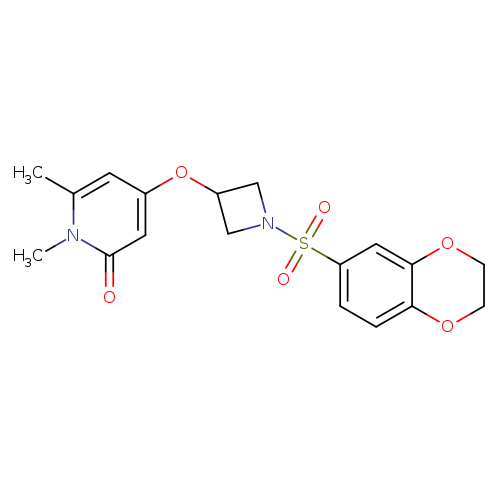 4-{[1-(2,3-dihydro-1,4-benzodioxine-6-sulfonyl)azetidin-3-yl]oxy}-1,6-dimethyl-1,2-dihydropyridin-2-one