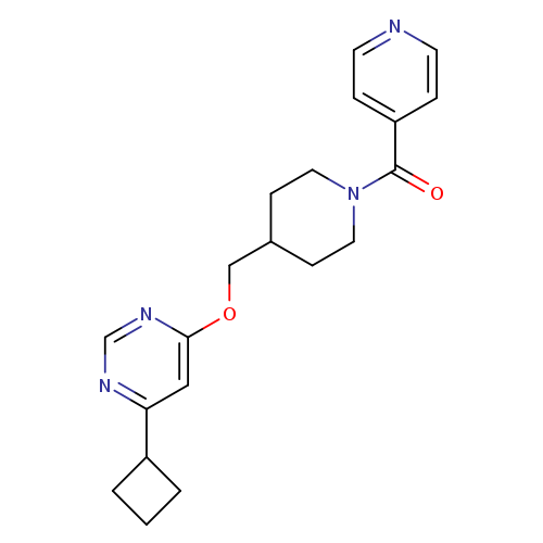 4-cyclobutyl-6-{[1-(pyridine-4-carbonyl)piperidin-4-yl]methoxy}pyrimidine