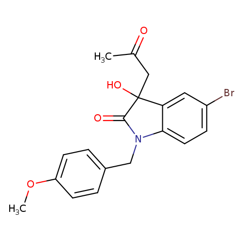5-bromo-3-hydroxy-1-[(4-methoxyphenyl)methyl]-3-(2-oxopropyl)-2,3-dihydro-1H-indol-2-one