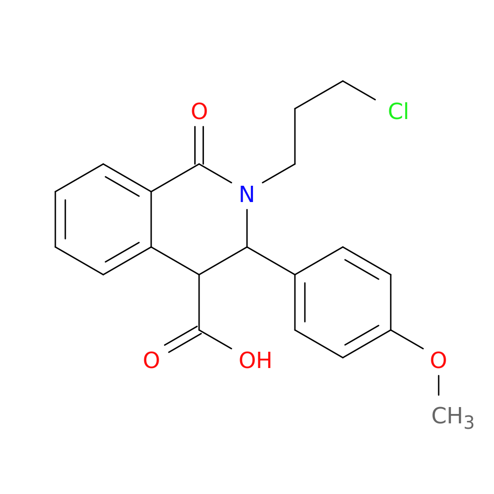 2-(3-chloropropyl)-3-(4-methoxyphenyl)-1-oxo-1,2,3,4-tetrahydroisoquinoline-4-carboxylic acid