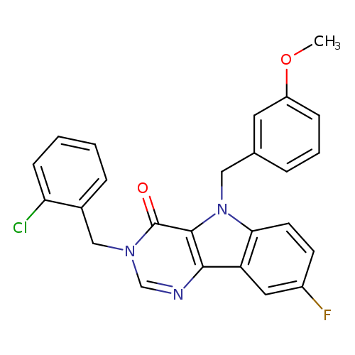 3-[(2-chlorophenyl)methyl]-8-fluoro-5-[(3-methoxyphenyl)methyl]-3H,4H,5H-pyrimido[5,4-b]indol-4-one