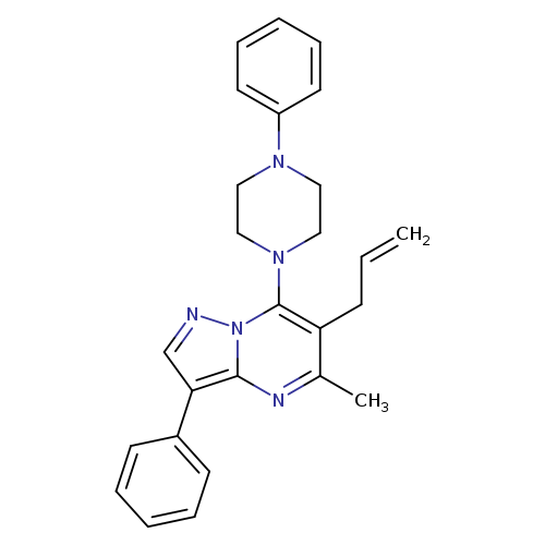 1-[5-methyl-3-phenyl-6-(prop-2-en-1-yl)pyrazolo[1,5-a]pyrimidin-7-yl]-4-phenylpiperazine