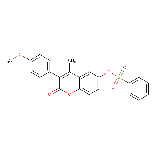 3-(4-methoxyphenyl)-4-methyl-2-oxo-2H-chromen-6-yl benzenesulfonate