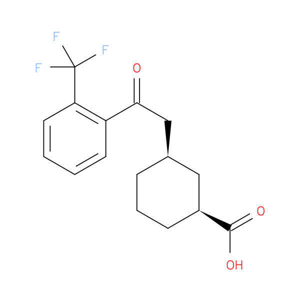 cis-3-[2-Oxo-2-(2-trifluoromethylphenyl)ethyl]cyclohexane-1-carboxylic acid