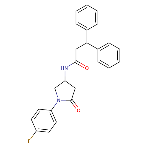 N-[1-(4-fluorophenyl)-5-oxopyrrolidin-3-yl]-3,3-diphenylpropanamide