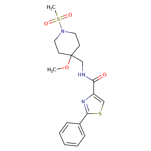 N-[(1-methanesulfonyl-4-methoxypiperidin-4-yl)methyl]-2-phenyl-1,3-thiazole-4-carboxamide