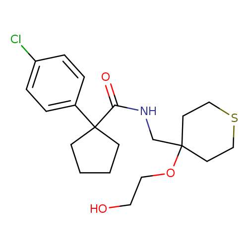 1-(4-chlorophenyl)-N-{[4-(2-hydroxyethoxy)thian-4-yl]methyl}cyclopentane-1-carboxamide