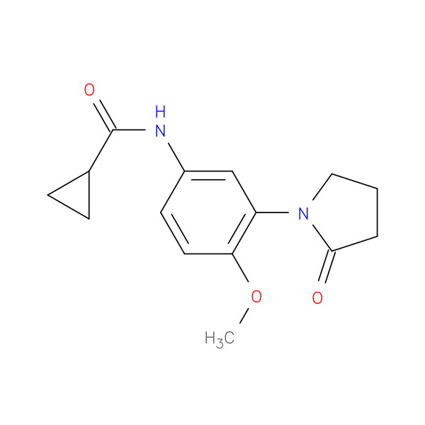 N-[4-methoxy-3-(2-oxopyrrolidin-1-yl)phenyl]cyclopropanecarboxamide