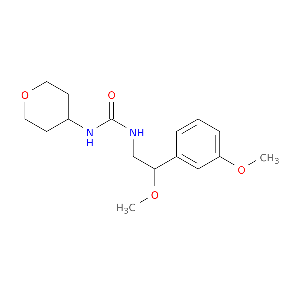 3-[2-methoxy-2-(3-methoxyphenyl)ethyl]-1-(oxan-4-yl)urea