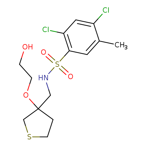 2,4-dichloro-N-{[3-(2-hydroxyethoxy)thiolan-3-yl]methyl}-5-methylbenzene-1-sulfonamide