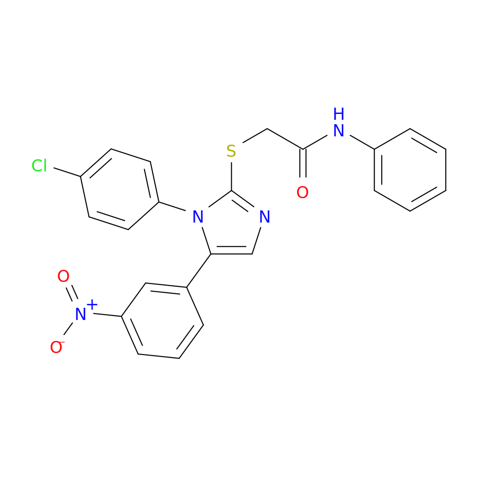 2-{[1-(4-chlorophenyl)-5-(3-nitrophenyl)-1H-imidazol-2-yl]sulfanyl}-N-phenylacetamide