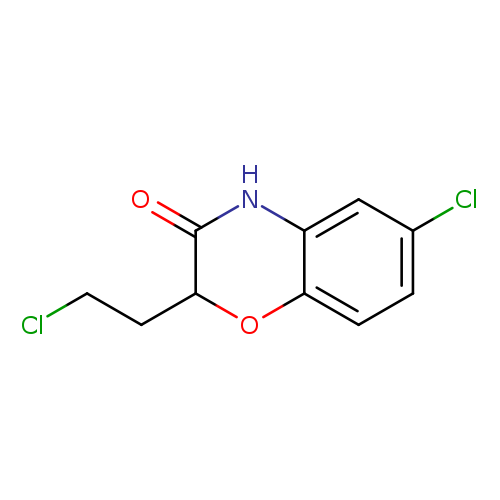 6-chloro-2-(2-chloroethyl)-3,4-dihydro-2H-1,4-benzoxazin-3-one