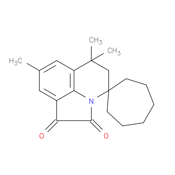 6',6',8'-Trimethyl-5',6'-dihydrospiro[cycloheptane-1,4'-pyrrolo[3,2,1-ij]quinoline]-1',2'-dione
