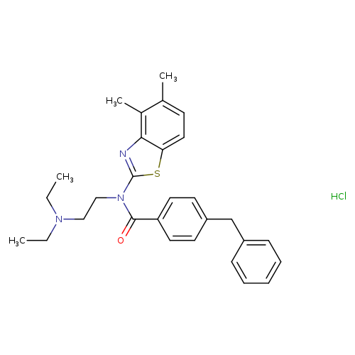 4-benzyl-N-[2-(diethylamino)ethyl]-N-(4,5-dimethyl-1,3-benzothiazol-2-yl)benzamide hydrochloride