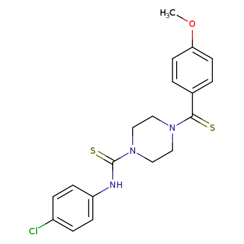 N-(4-chlorophenyl)-4-(4-methoxybenzenecarbothioyl)piperazine-1-carbothioamide