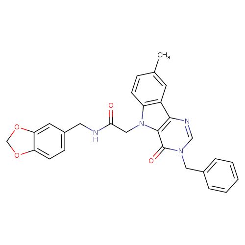 N-[(2H-1,3-benzodioxol-5-yl)methyl]-2-{3-benzyl-8-methyl-4-oxo-3H,4H,5H-pyrimido[5,4-b]indol-5-yl}acetamide