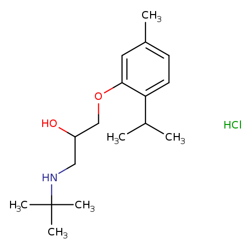 1-(tert-butylamino)-3-[5-methyl-2-(propan-2-yl)phenoxy]propan-2-ol hydrochloride