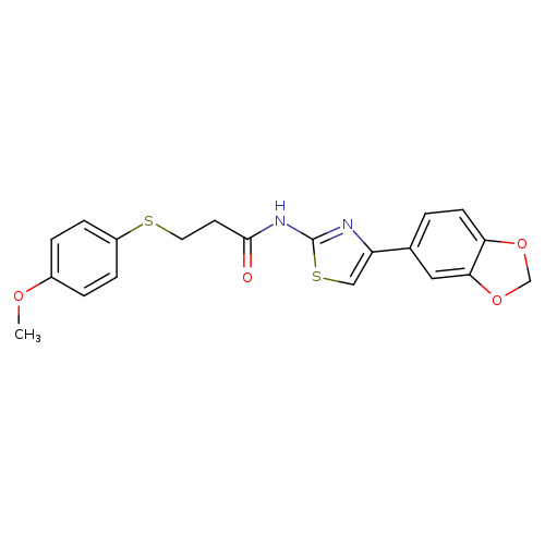 N-[4-(2H-1,3-benzodioxol-5-yl)-1,3-thiazol-2-yl]-3-[(4-methoxyphenyl)sulfanyl]propanamide