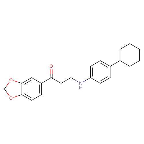 1-(2H-1,3-benzodioxol-5-yl)-3-[(4-cyclohexylphenyl)amino]propan-1-one