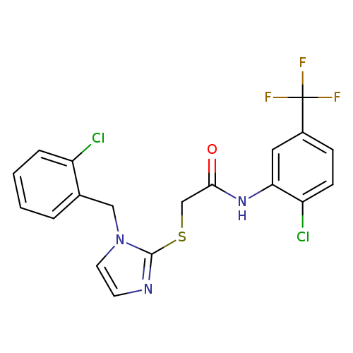N-[2-chloro-5-(trifluoromethyl)phenyl]-2-({1-[(2-chlorophenyl)methyl]-1H-imidazol-2-yl}sulfanyl)acetamide