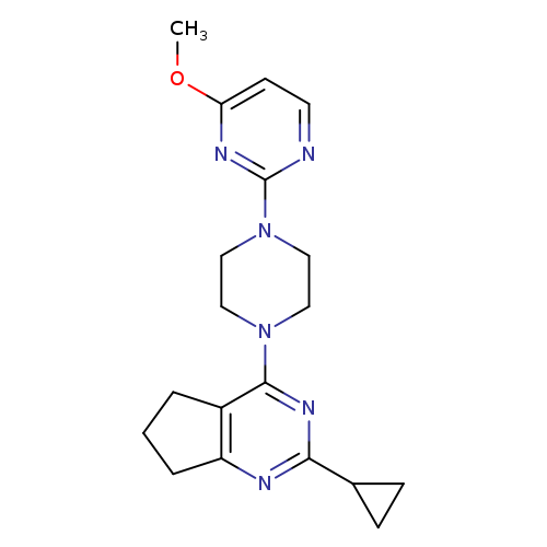 2-(4-{2-cyclopropyl-5H,6H,7H-cyclopenta[d]pyrimidin-4-yl}piperazin-1-yl)-4-methoxypyrimidine