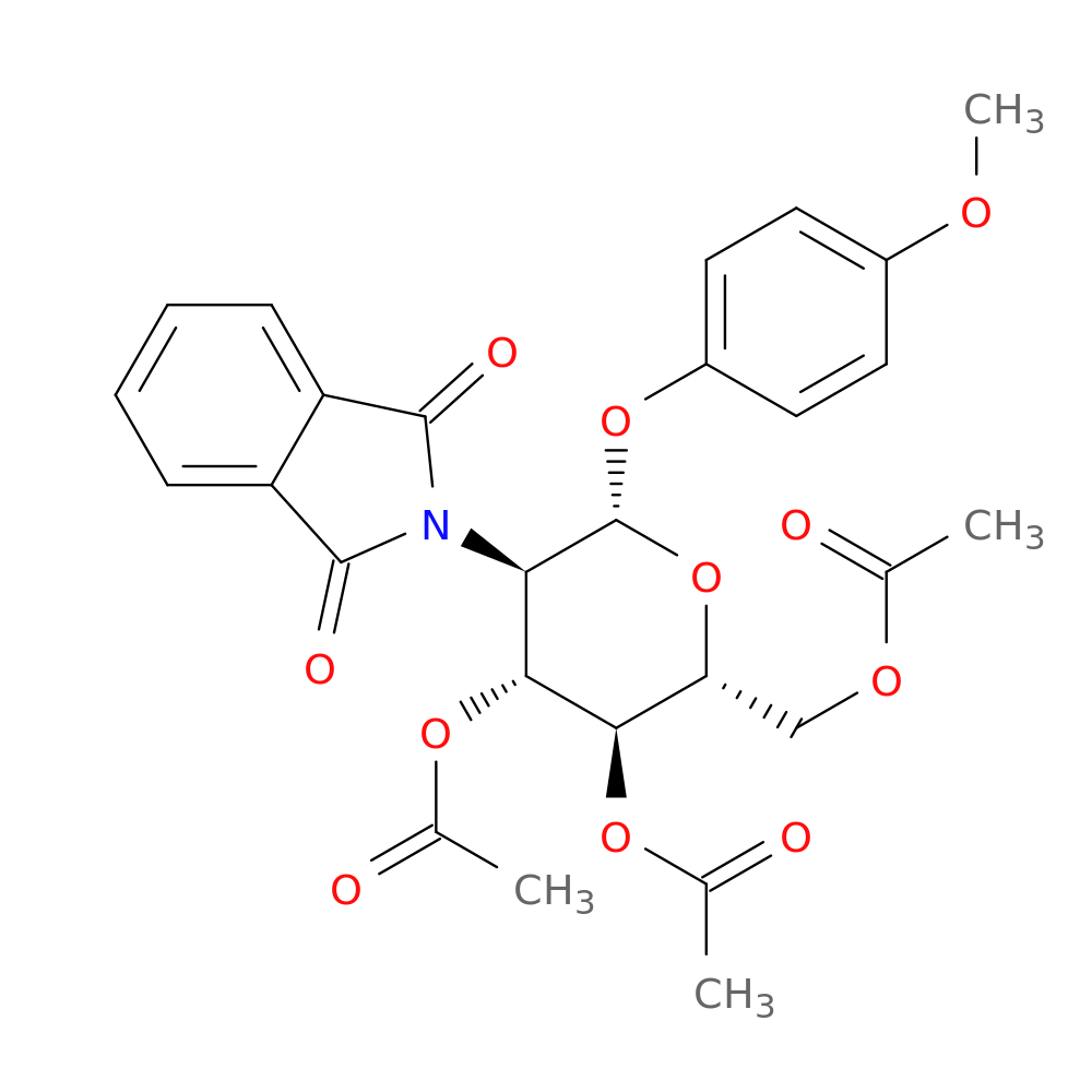 (2R,3S,4R,5R,6S)-2-(Acetoxymethyl)-5-(1,3-dioxoisoindolin-2-yl)-6-(4-methoxyphenoxy)tetrahydro-2H-pyran-3,4-diyl diacetate