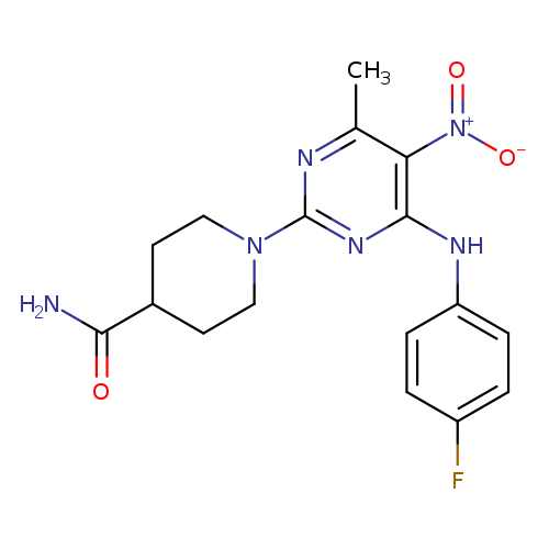 1-{4-[(4-fluorophenyl)amino]-6-methyl-5-nitropyrimidin-2-yl}piperidine-4-carboxamide