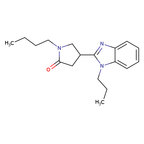 1-butyl-4-(1-propyl-1H-1,3-benzodiazol-2-yl)pyrrolidin-2-one