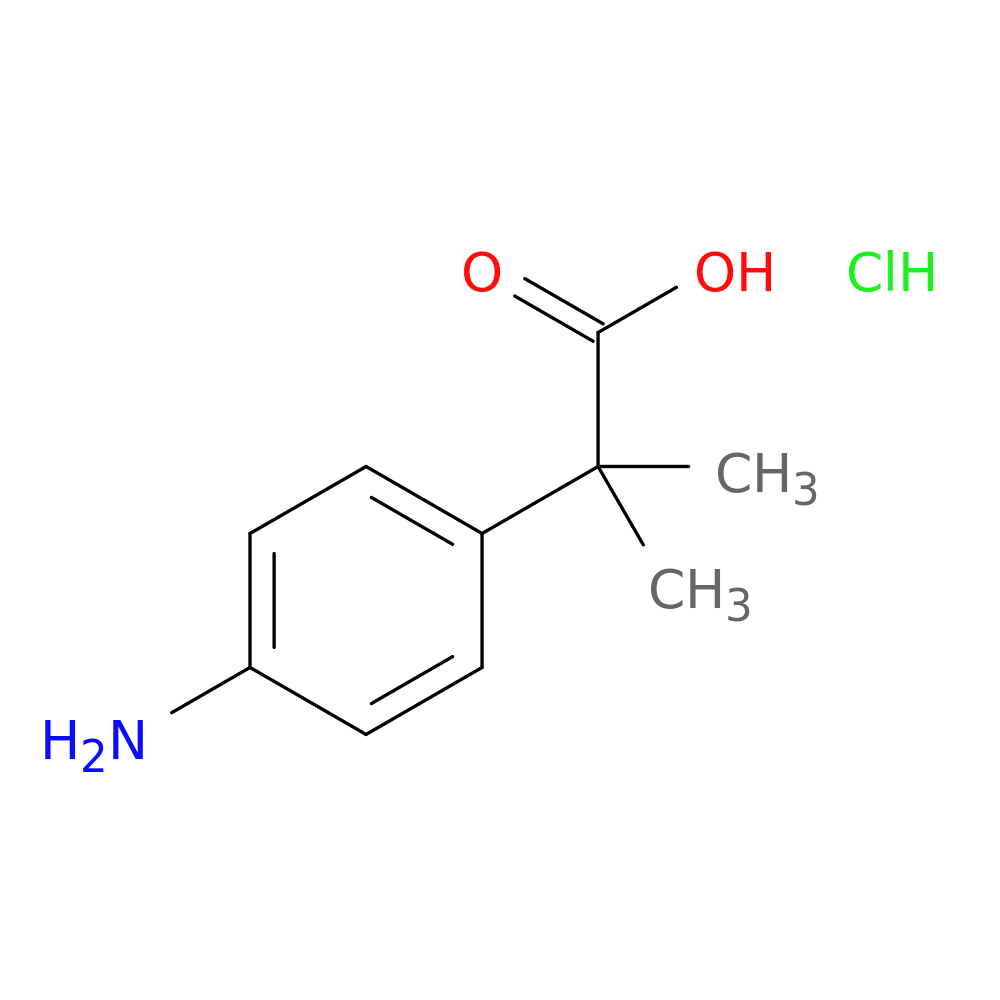 2-(4-aminophenyl)-2-methylpropanoic acid hydrochloride